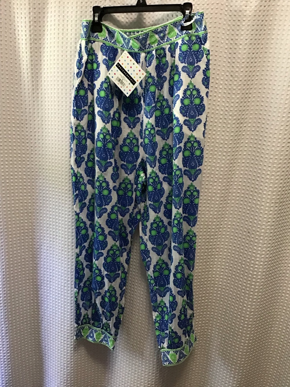 Gretchen Scott Blue and Green Printed Pajama Bottoms